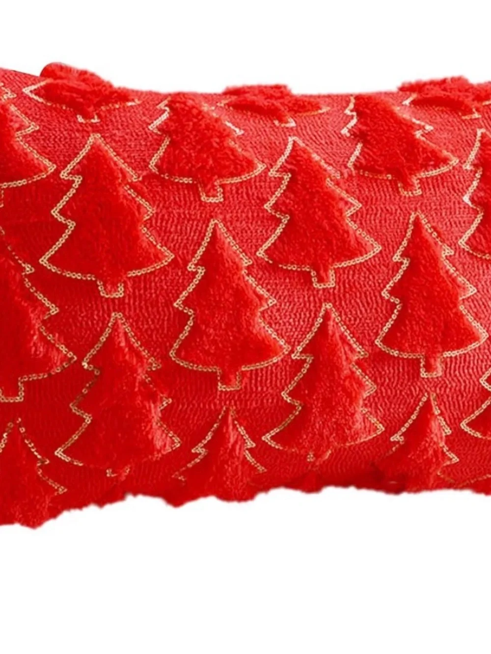 Festive Red Christmas Tree Decorative Pillow - SET OF 2